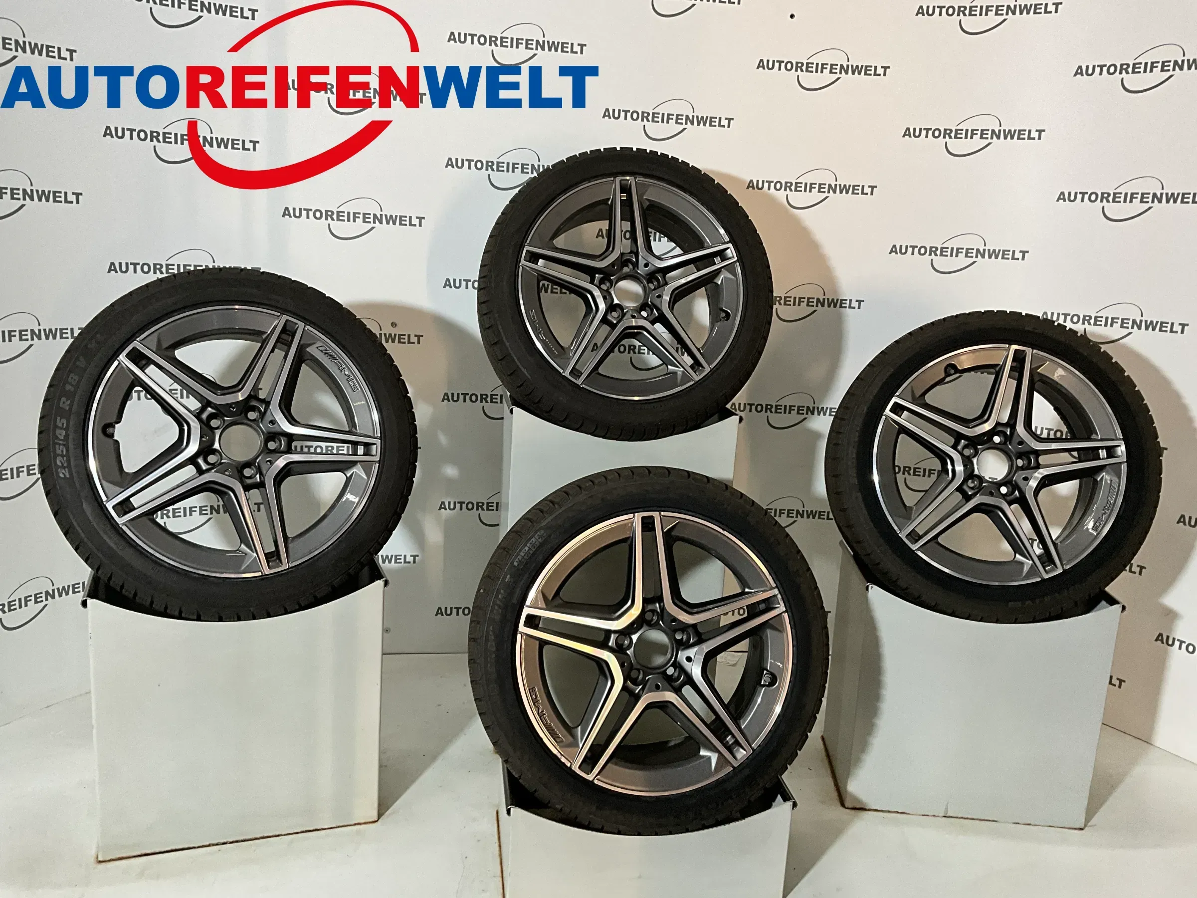 Winter Kompletträder 225/45R18 z.B. passend für Mercedes CLA-Klasse - Bild 1