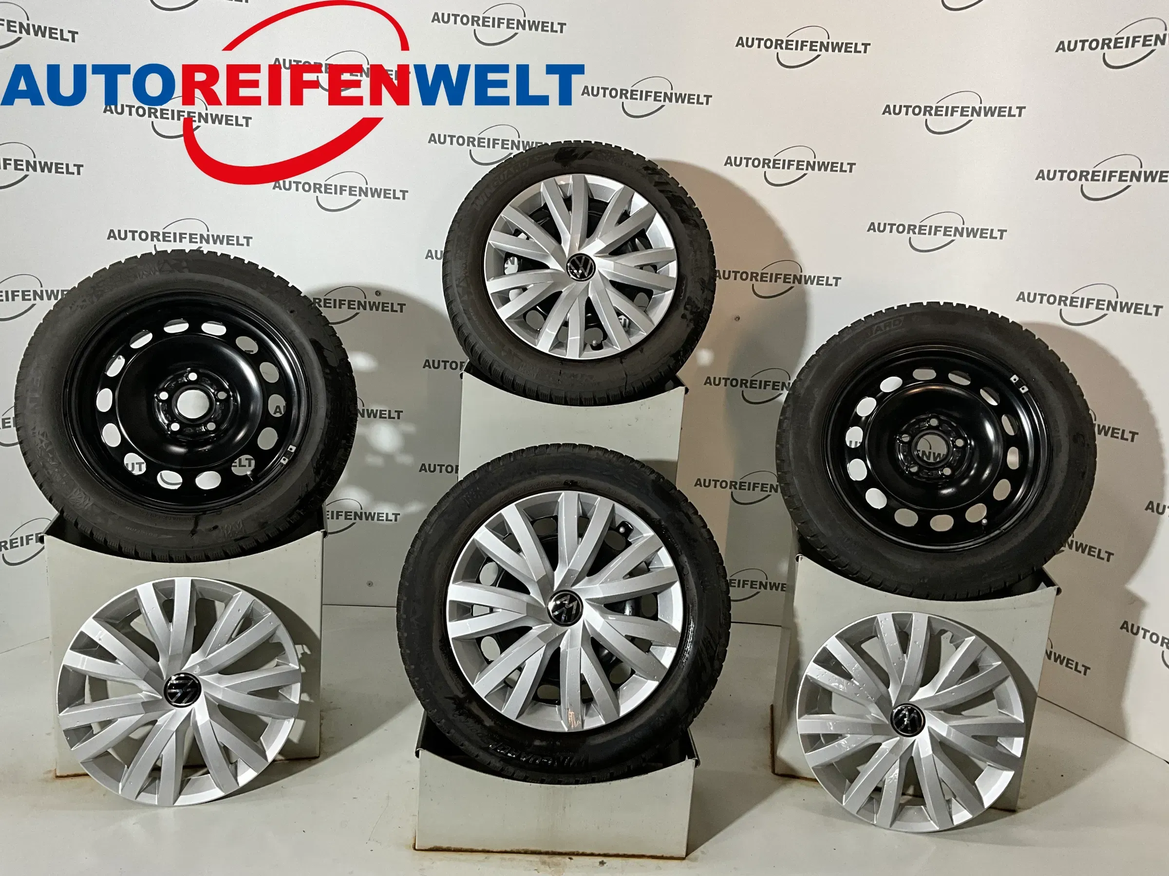 Winter Kompletträder 205/55R16 z.B. passend für VW Golf - Bild 1