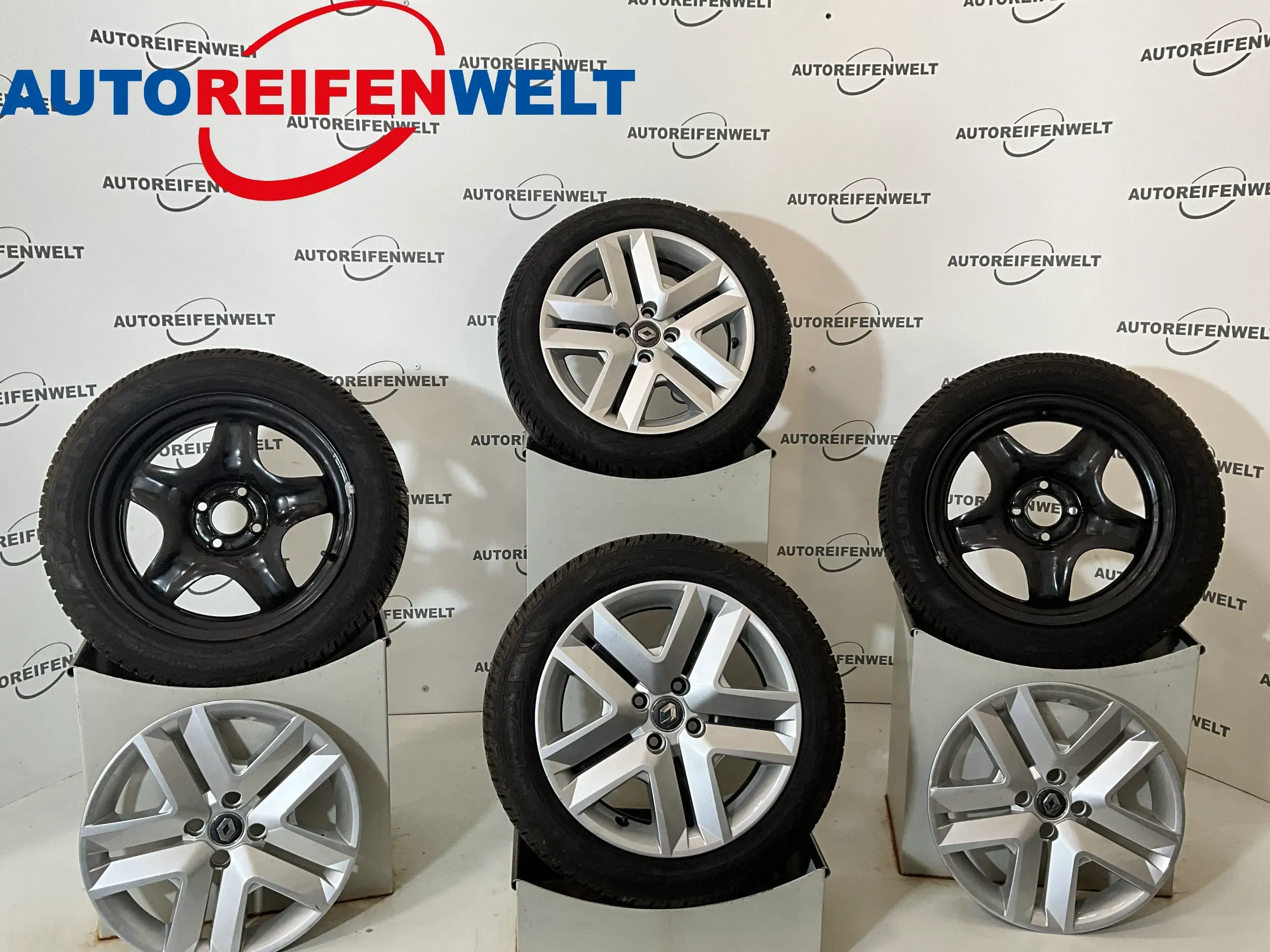 Winter Kompletträder 195/55R16 z.B. passend für Renault Clio - Bild 1